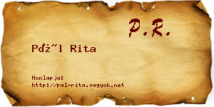 Pál Rita névjegykártya