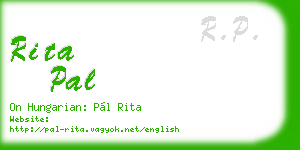 rita pal business card