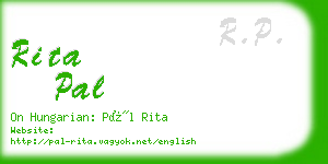 rita pal business card